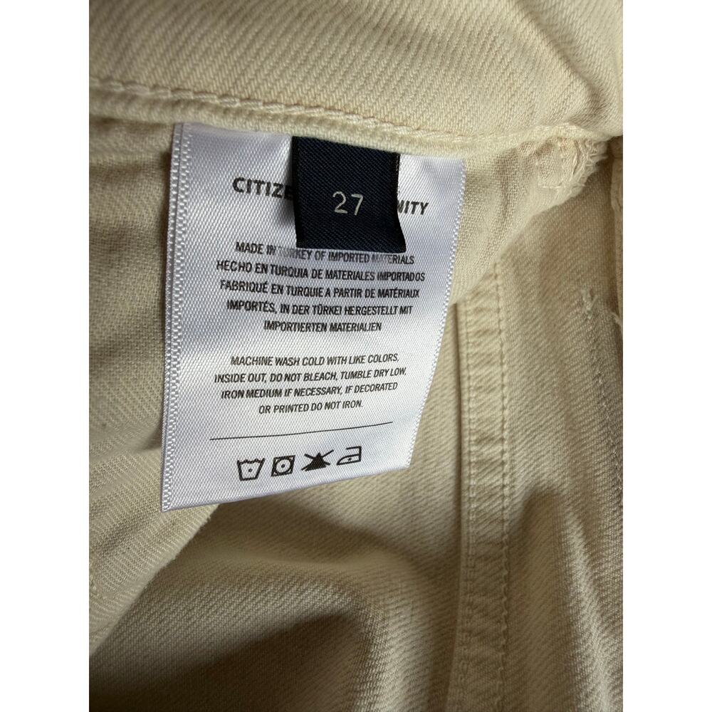 Citizens of Humanity Women's Cream Lyra High Rise Wide Leg Crop Jeans Size 27 - Picture 15 of 16